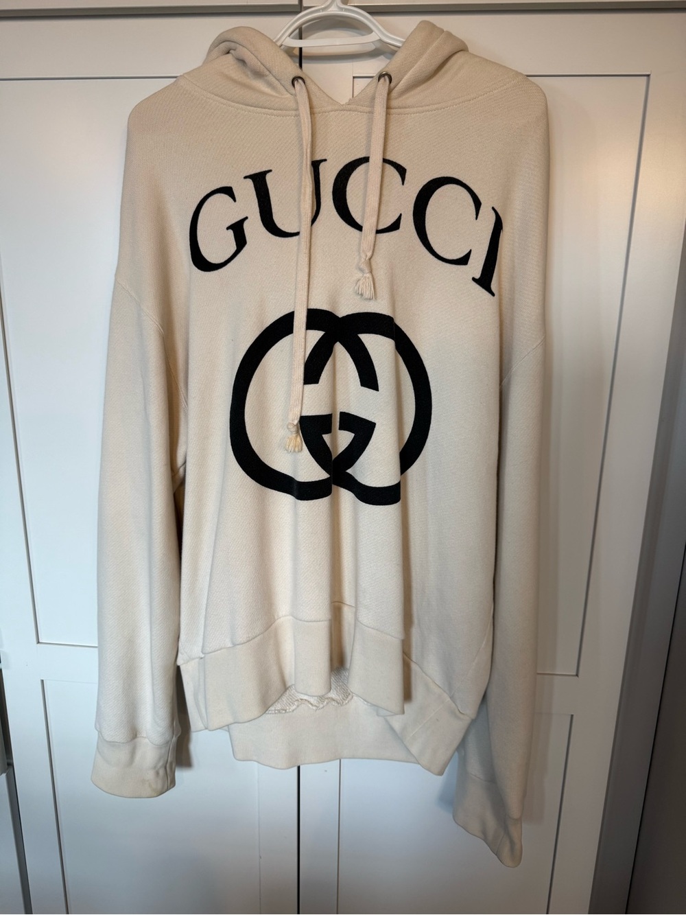 Men’s Gucci Interlocking G Logo Crew Neck Hoodie - size medium